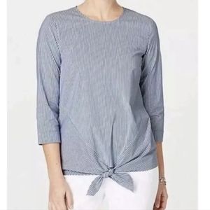 J.Jill blue and white stripe top, XL tall